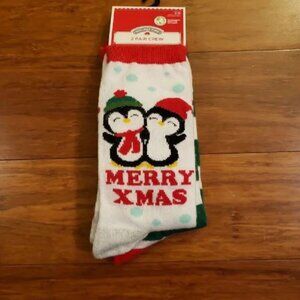 Pengiun Crew Socks - 2 pk - Holiday / Christmas